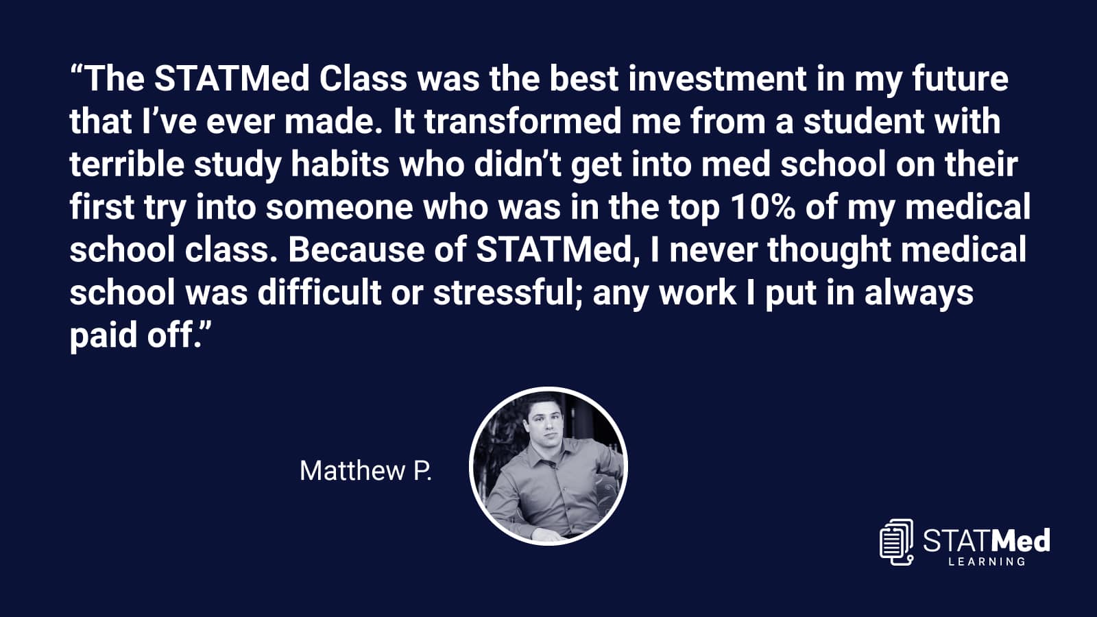 Featured image for ““The STATMed Class was the best investment in my future that I’ve ever made.””
