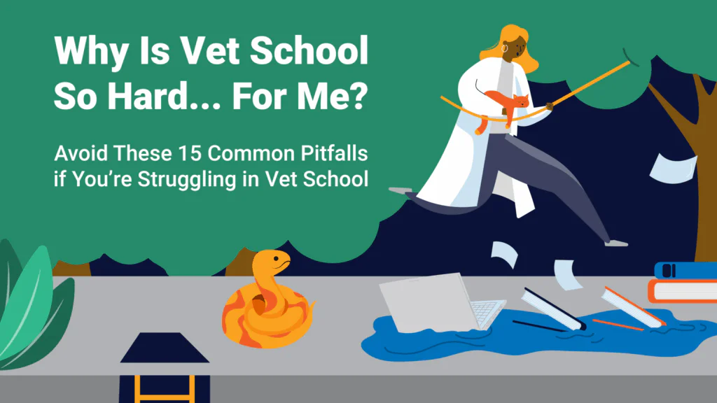 A vet student swinging over water with snapping laptops