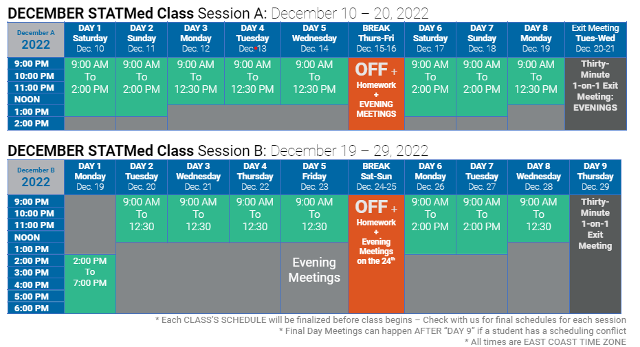 Class Schedule