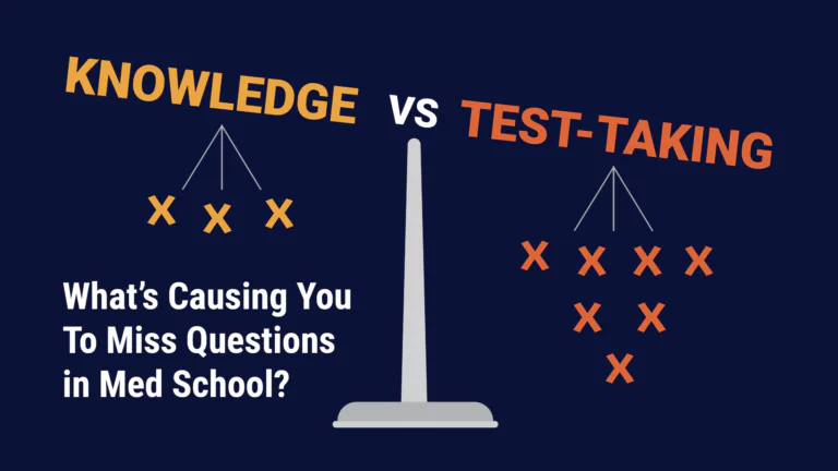 Cale weighing knowledge and test-taking misses in med school